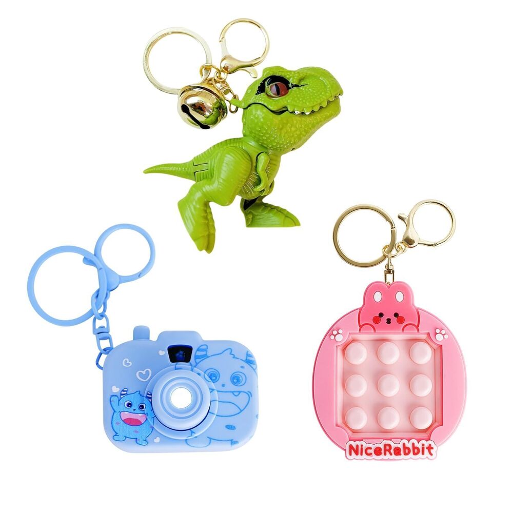 1803 Toy Camera Key Ring, Cute Squeezing Toy Key Chain, Tyrannosaurus Rex